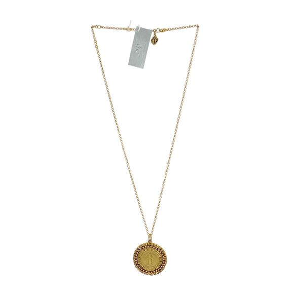 VIRGINS SAINTS & ANGELS VSA Disco Virgin Charm & Gold-Plated SS Chain in Gold - Picture 2 of 7